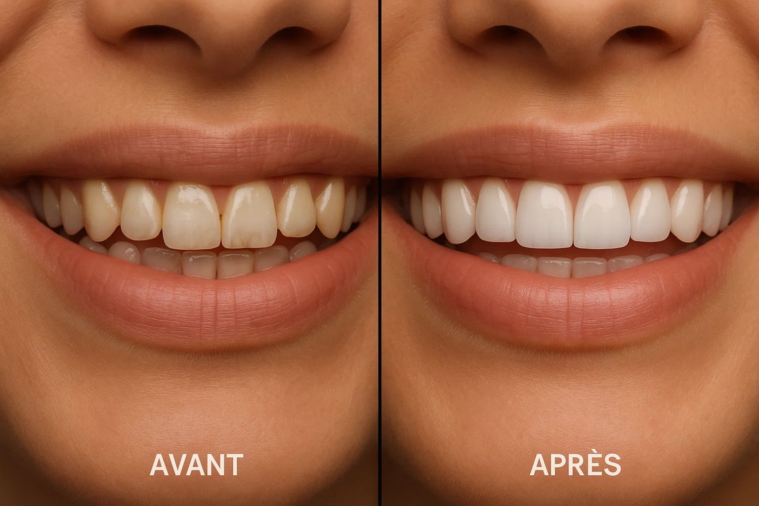 Avant et après facettes céramiques